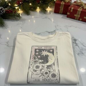 Art Class Celestial Moon Stars Tarot Graphic T-Shirt